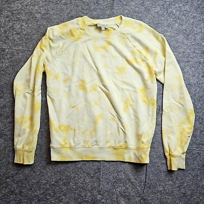 #ad Lucky Brand Yellow Tie Dye Sweatshirt Long Sleeve Top Shirt Boho Small $17.99