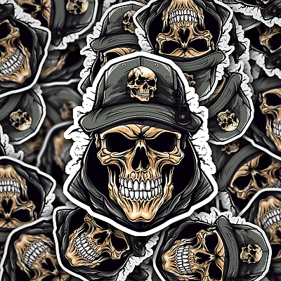 #ad Skull Vinyl Sticker A Bold Statement of Intrigue $5.50