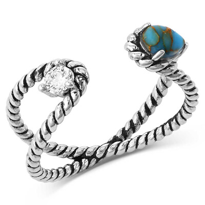 #ad Montana Silversmiths Ladies Stars amp; Sky Crystal Turquoise Ring RG5622 $75.00