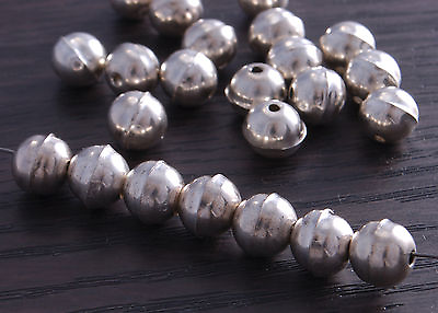 #ad Sterling Silver Bench Made Beads 8mm pack of 10 beads DB4B $20.20