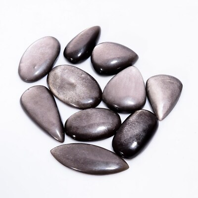 #ad Natural Silver Sheen Obsidian Mix Wholesale Loose gemstone $168.35