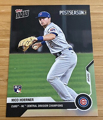 #ad ROOKIE NICO HOERNER C.CUBS 2020 NL CENTRAL DIVISION CHAMPIONS RC TOPPS PS 93 $5.75