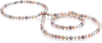 #ad Freshwater Pearl Necklace for Women Pearl Strand Necklace Multi Color Long P $399.99