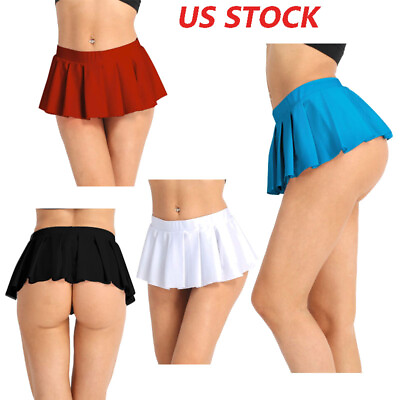 #ad Sexy Women Mini Pleated Skirt Schoolgirl Lingerie Party Nightwear Clubwear Dress $8.99