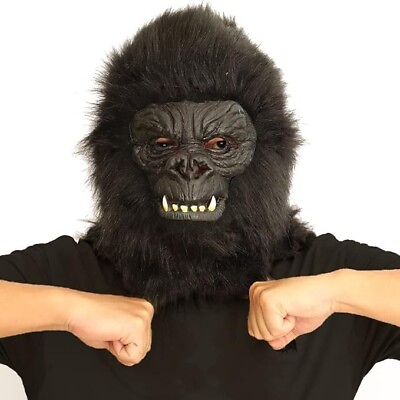 #ad Animal Gorilla Head Mask Ape Novelty Halloween Dressing Up Costume Party Props $15.99