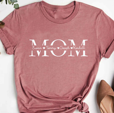 #ad Personalized Mom Gift Shirt Custom Names Mother#x27;s Day Gift Shirt for Mom $13.99