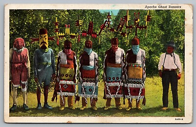 #ad Apache Ghost Dancers Oklahoma Postcard $5.00
