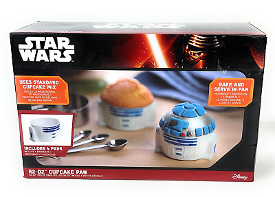 #ad NIB 4 Star Wars R2 D2 Cupcake Pans Bakeware Muffin Silicone from Disney $14.97
