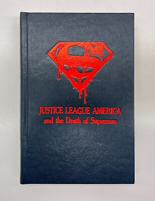 #ad Justice League America and the Death of Superman Hard Cover book pre Owner #88A $95.00