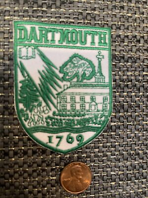 #ad Dartmouth College big green INDIANS embroidered iron on patch 3” X 2.25” $6.99