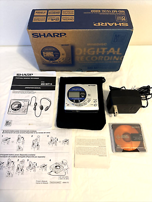 #ad Sharp Portable Mini Disc Recorder Digital MD Walkman Player MD MT15 *FOR PARTS* $49.95