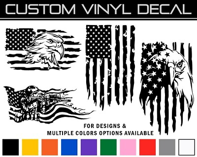 #ad Distressed American Flag Vinyl Decal Sticker USA Car Window Truck Laptop Sticker $6.99