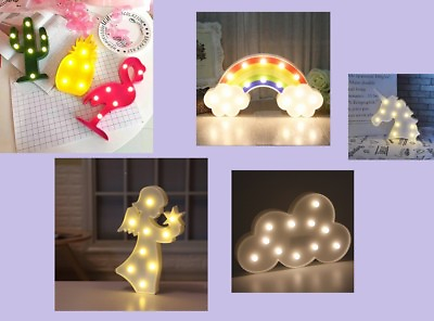 #ad 3D LED Night Lamp KIDS DIY Animal Plant Light Bedroom Table Wall Christmas Decor $11.99