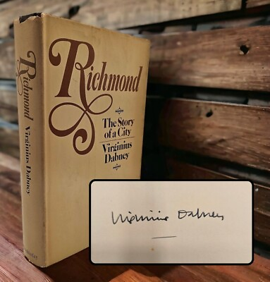 #ad Richmond by Virginius Dabney 1976 First Edition Signed HCDJ Virginia History $31.49