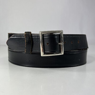 #ad Dickies Black Top Grain Cowhide Work Belt Made in USA Men#x27;s Size 44 $12.80