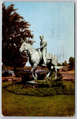 #ad Riding Into The Sunset Will Rogers Monument Memorial Oklahoma Postcard Stamped $6.99