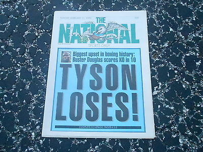 #ad FEBRUARY 11 1990 NATIONAL SPORTS DAILY NEWSPAPER MIKE TYSON LOSES boxing $19.99