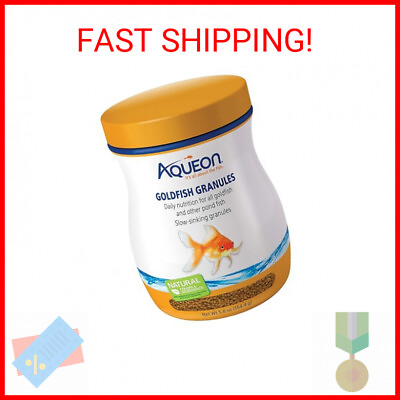 #ad Aqueon Goldfish Fish Food Slow Sinking Granules 5.8 Ounce 100106053 $5.00
