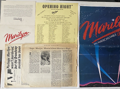#ad Marilyn An American Fable Broadway Monroe Musical Flop 1983 Press Kit $99.99