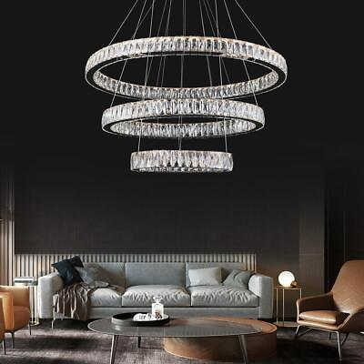 #ad 3 Crystal Ovals Exquisite Three Tiered Oval LED Crystal Chandelier with $1950.00