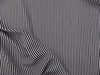 #ad Discount Fabric Challis Rayon Apparel Striped Black White F30 $2.99