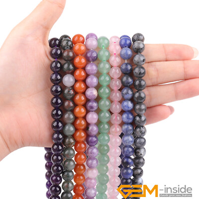 #ad Wholesale Natural Assorted Gemstone Round Loose Beads 15quot; 3mm 4mm 6mm 8mm 10mm $3.49