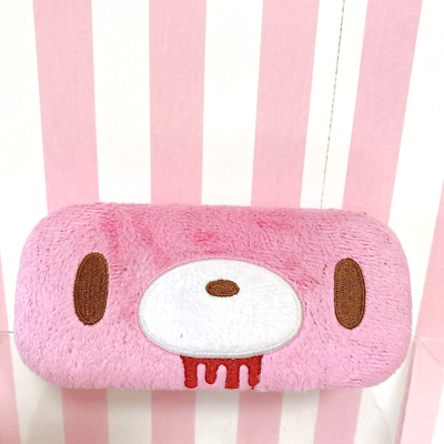 #ad Taito Gloomy Bear Bloody Glasses Case Pink Red Fluffy Face Kawaii Character Rare $59.68