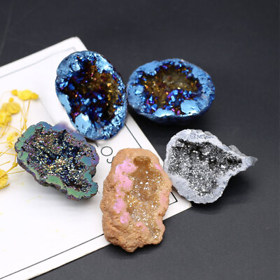 #ad 1pc Quartz Crystal Cornucopia Natural Agate Geode Healing Stone Mineral Specimen $5.52