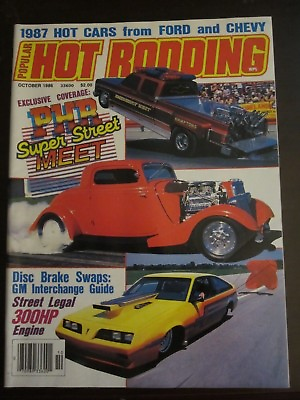 #ad Popular Hot Rodding Magazine October 1986 Super Street Meet No Label AB W4 SS $5.99