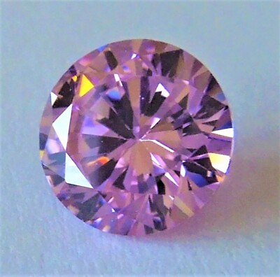 #ad Pink Sapphire Round 8 mm 2.1 ct Modern Diamond Cut VVS Real Brilliant Solitaire $236.66