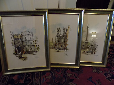 #ad Lot Vtg Trafalgar Square Westminster Windsor Castle Jan Korthals Donald Art Co $149.99