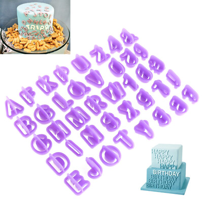 #ad OUNONA 40pcs Alphabet Number amp; Letter Cookie Cutter Set Mold Fondant DIY Tools $8.91