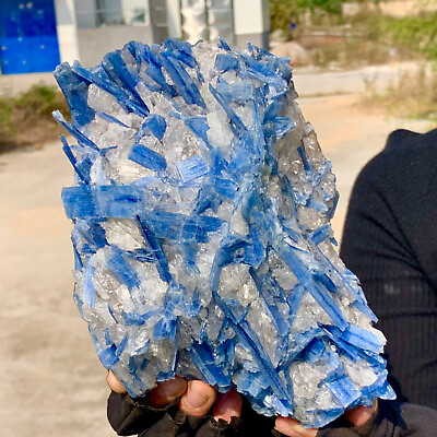 #ad 4.32LB Rare Natural beautiful Blue KYANITE with Quartz Crystal Specimen Rough $454.50