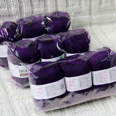 #ad Sale 9 SkeinsX50gr LACE Soft Crochet Acrylic Wool Cashmere hand knitting Yarn 38 $44.95