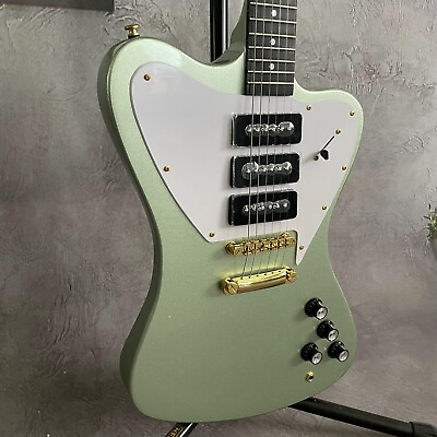 #ad Green 6 Strings ART Electric Guitar Mahogany Body P90 Pickups Gold Hardware $249.04
