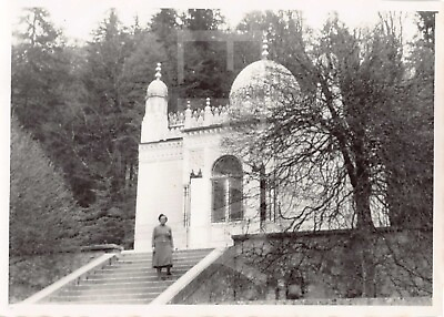 #ad Old Photo Snapshot Woman In Front The Moorish Kiosk Linderhof Palace Germany 2A5 $8.75