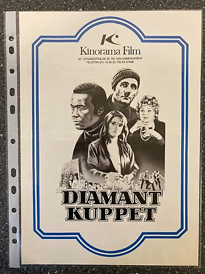 #ad Diamonds Robert Shaw Richard Roundtree Vintage 1975 Danish Movie Press Release $19.99