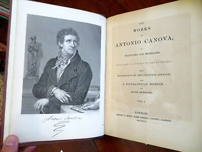 #ad Antonio Canova Italian Sculptor Life amp; Works 1849 illustrated 3 vol. leather set $162.50