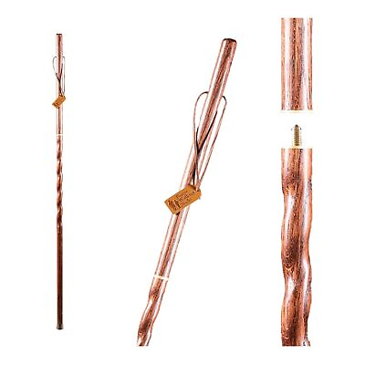 #ad Brazos Twisted Traveler#x27;s Stick Brown Oak Wood Walking Stick 55 Inch Height $56.36