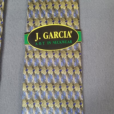 #ad Men#x27;s Necktie Jerry Garcia Fish Collection Seventeen 58quot;x4quot; Vintage Tie 1996 New $18.83