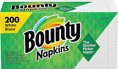 #ad #ad Bounty Assorted Print White Quilted Napkins 200 Count Packages $5.85