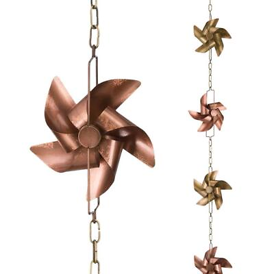 #ad Regal Art And Gift Rain Chain Pinwheel 100quot; Long Weather Fade Resistant Paint $84.51