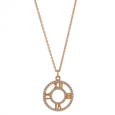#ad Tiffany amp; Co. Atlas Diamond Necklace 16quot; Yellow Gold 18k Round Brilliant .22ctw $1919.99