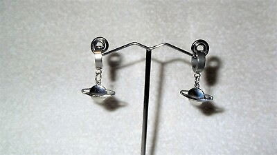 #ad Planet Saturn Rings Pair of Earrings Jewelry Piercing Fashion Hoops Hoop Huggies $11.98