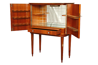 #ad Vintage Mid Century Modern Wood Bar Cabinet $4000.00