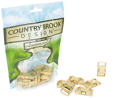 #ad 50 Country Brook Design® 5 8 Inch Contoured Brass Plated Side Release Buckles $235.00