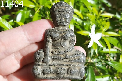 #ad Powerful Bronze Tablet Phra Tha Kradan Protect Rich Thai Amulet #11404a $29.44