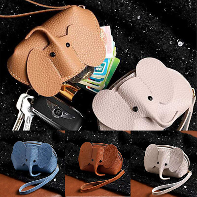 #ad Mini Fashion Bag Lipstick Elephant Coin Leather Storage Key Bag Creative Card $6.97