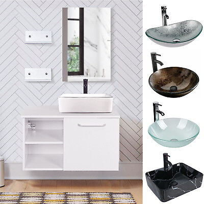 #ad 28#x27;#x27; Bathroom Vanity Cabinet Vessel Sink Wall Mounted Floating Storage Organizer $249.59