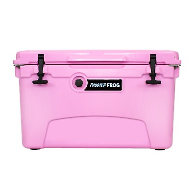 #ad Frosted Frog Pink 45 Quart Cooler Heavy Duty Ice Chest $229.99